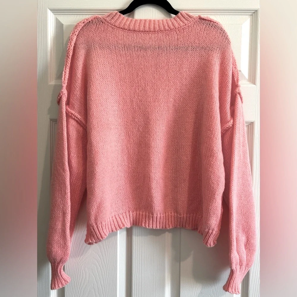 SHEIN Soft Pink Crew Neck Sweater. NEW